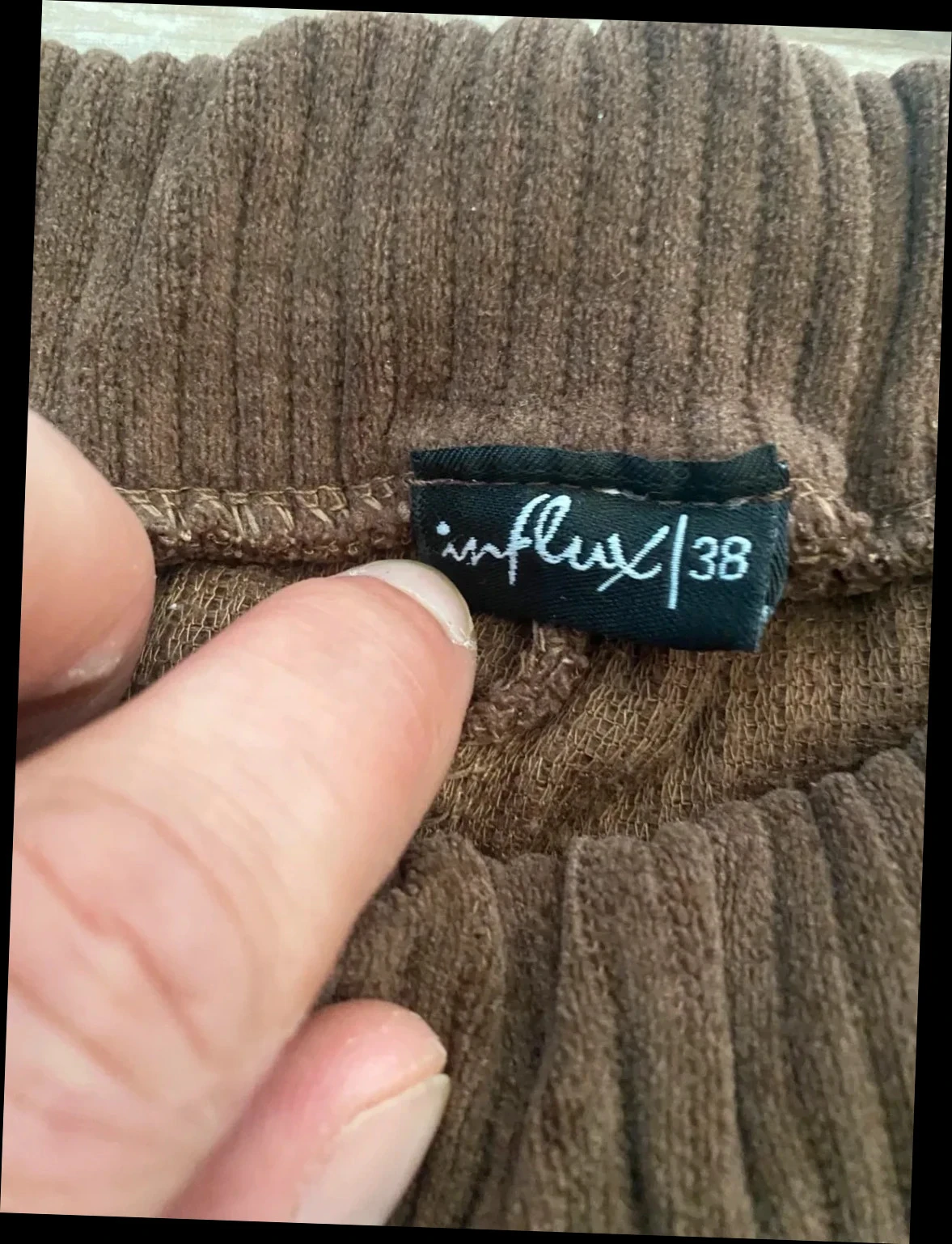 Bruine wijde broek voor dames maat 38 – photo 6